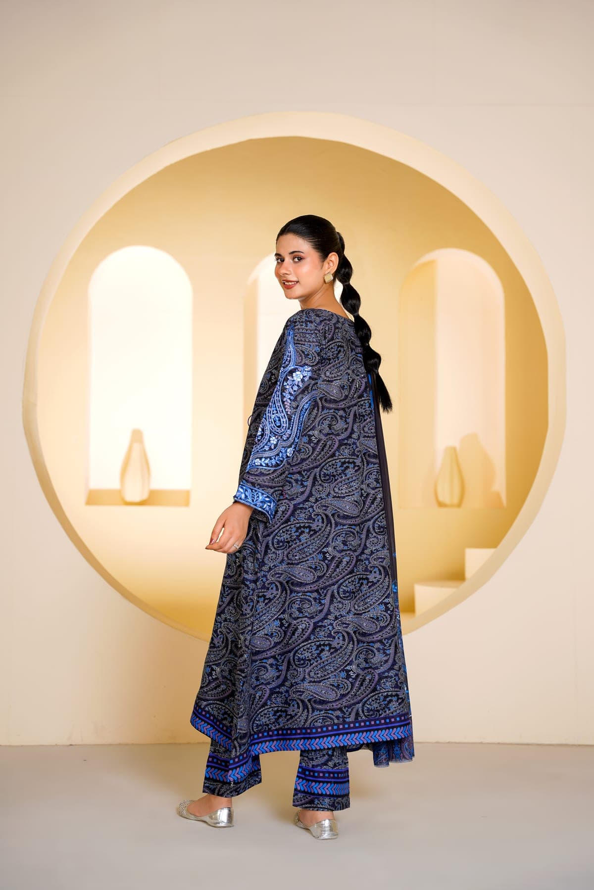 Midnight Paisley Print Suit view 4
