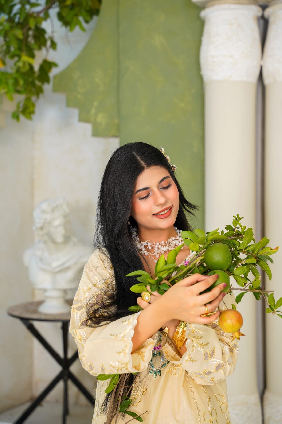 Golden Bloom Embroidered Suit view 3