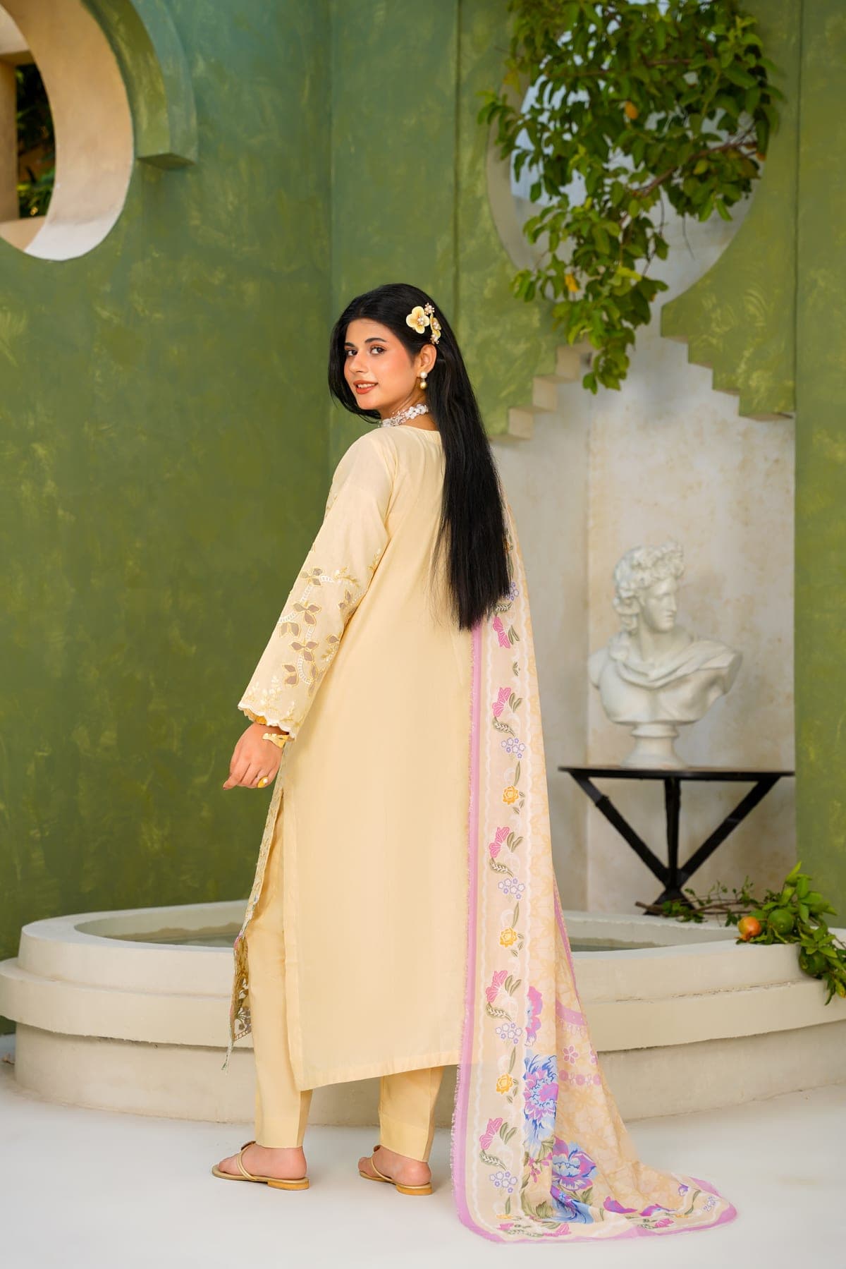 Golden Bloom Embroidered Suit view 6