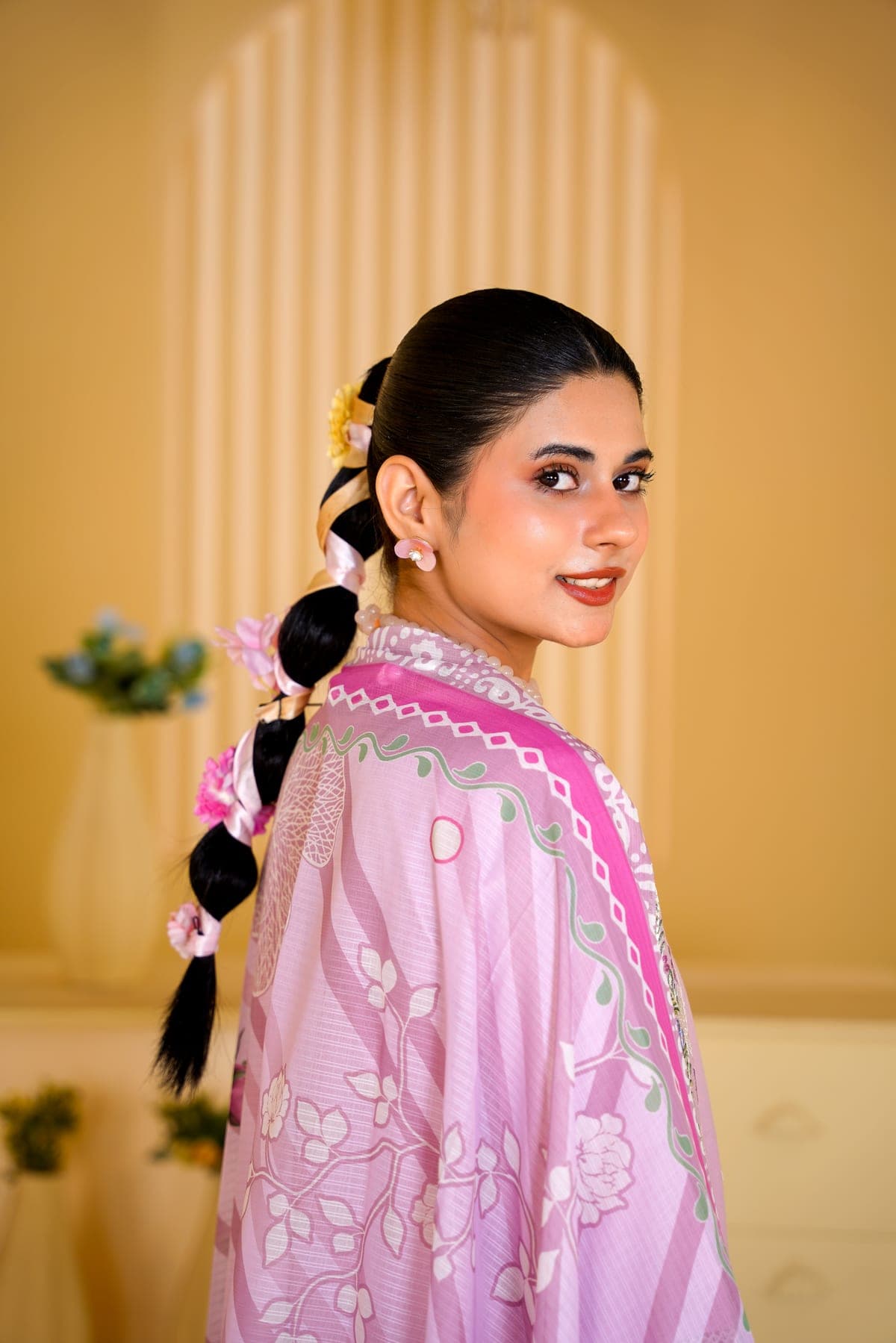 Lilac Rose Print Suit view 5